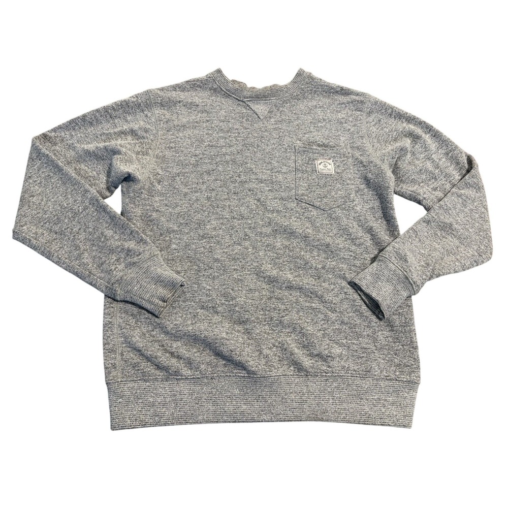 Iron & Resin Gray Crewneck Sweatshirt Mens Small Pocket Logo USA Made